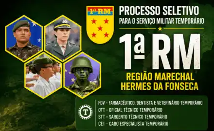 Processo seletivo de Militares Temporários da 1ª RM