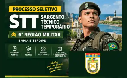 Processo seletivo de Militares Temporários da 6ª RM - STT