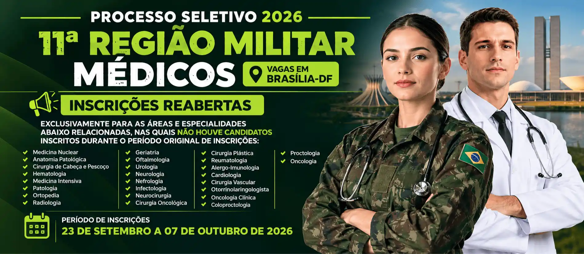 Médico Militar para 11ª Região Militar